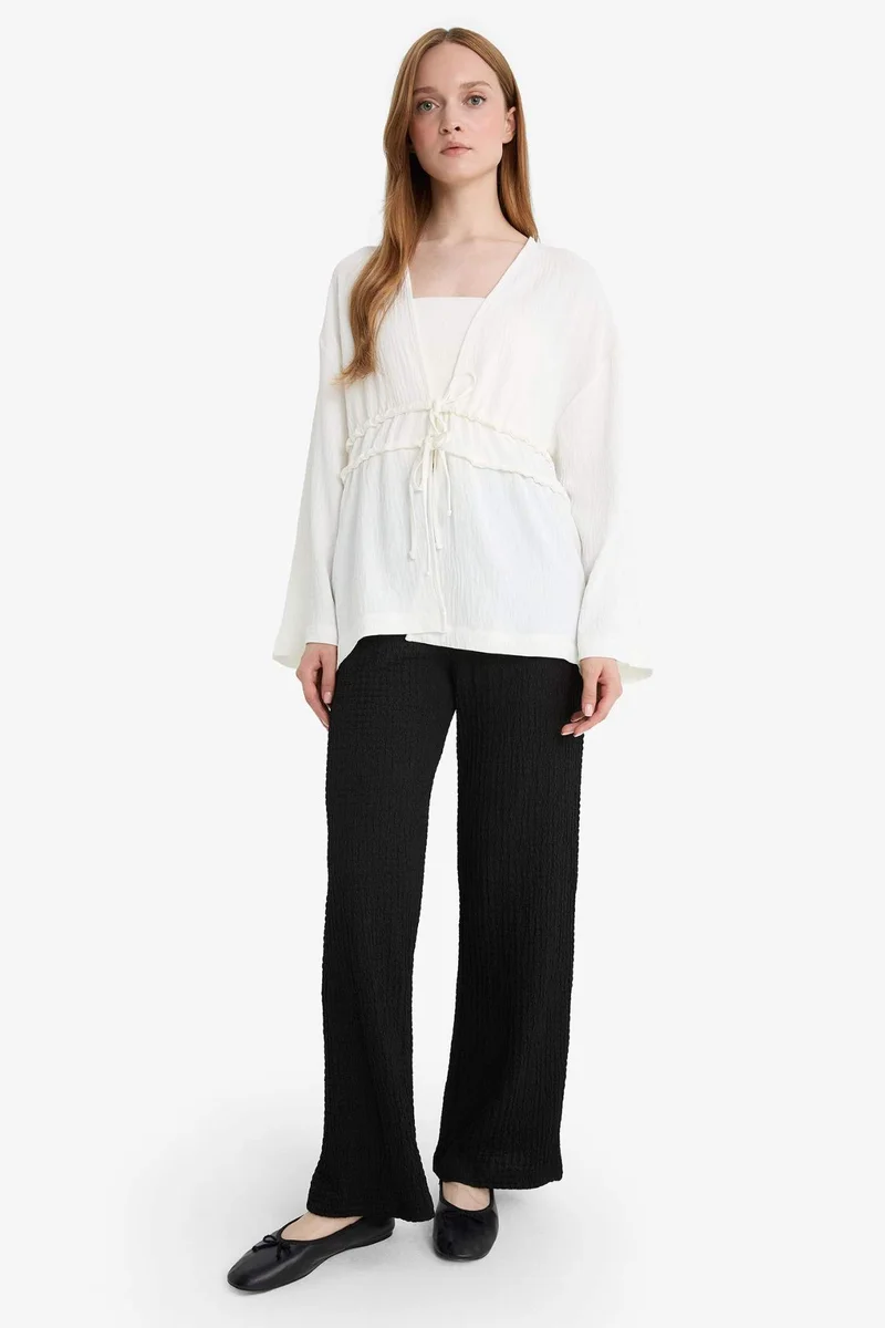 ديفاكتو Relax Fit Crepe Trousers