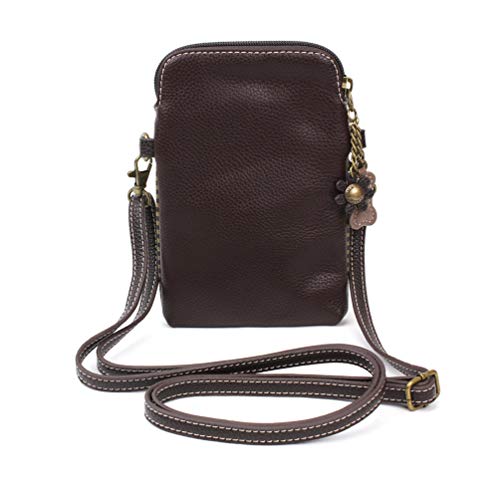 CHALA Dog Collection Cell Phone Crossbody Purse-Women PU Leather/Canvas Multicolor Handbag with Adjustable Strap - Bulldog - olive stripe - Image 5