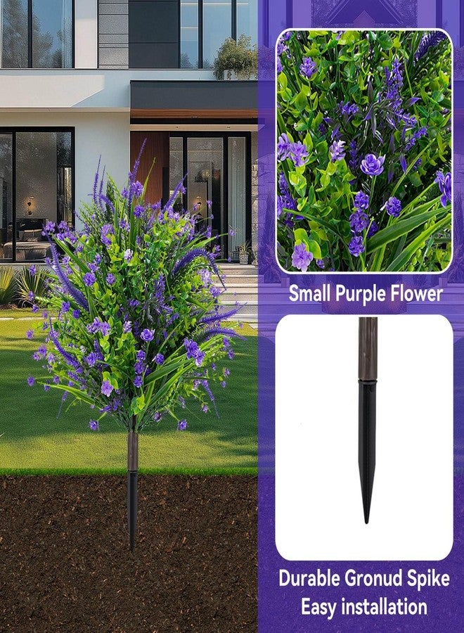 ENVEN 24" Artificial Topiary Ball Trees with Ground Spike, UV Resistant Artificial Flowers, Fake Evergreen Artificial Plants Flowers Brush for Outdoor Indoor Front Porch Garden - Image 5