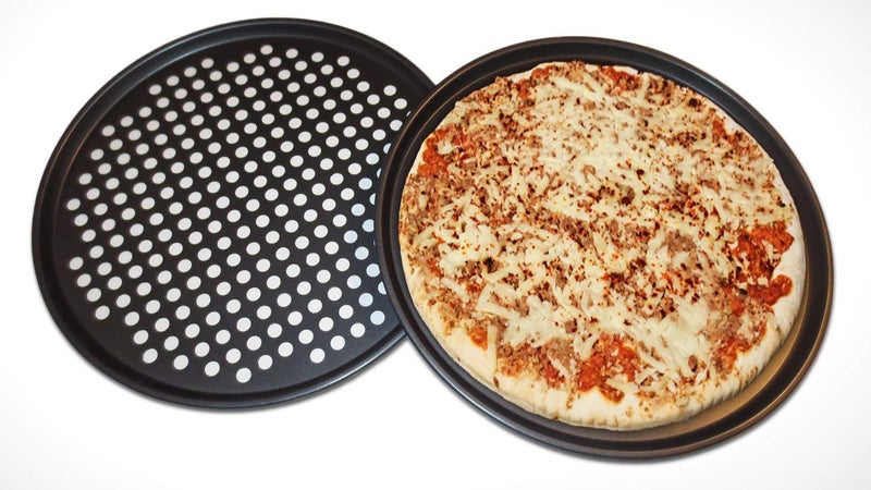 Destinymd Pizza Pan With Holes, 2 Pack Carbon Steel Perforated Non-Stick Tray Tool Crispy 12inch Round for Home Kitchen - Image 4