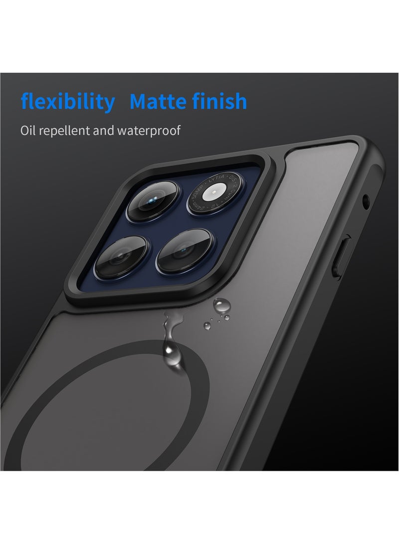 Fankalo Magnetic Matte Texture Phone Case for Motorola Edge 60 Pro 5G Semi Transparent Frosted Shockproof Case Oil Repellent and Waterproof Phone Cover - Image 4