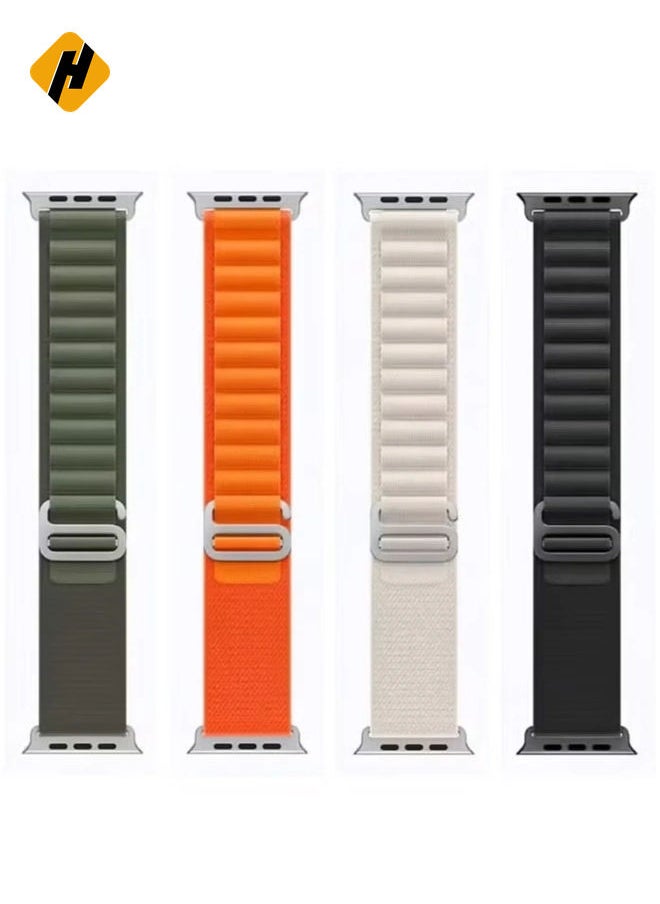 HuHa - 4 Pack Replacement Apple Watch Ultra Alpine Loop Bands with Titanium G-Hook – Sweat & Water Resistant, Compatible with 49/45/44/42mm for All Series - Image 1
