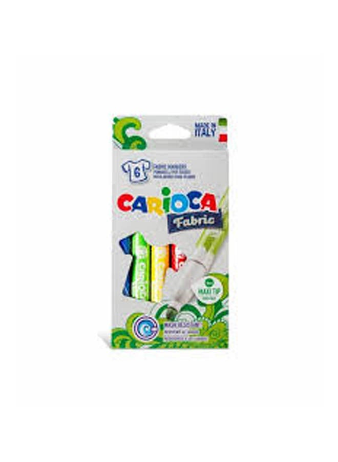 carioca Chromatex 6 Markers With Special Ink For Fabric Multicolour