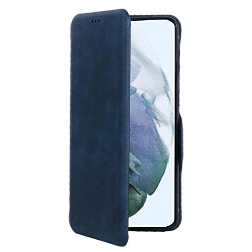 PULOKA for Samsung Galaxy S23 - Sleek Flip Case - Premium Vegan Leather Phone Cover with Card Slot - Slim, Durable, Privacy Protection - Kickstand Function - Elegant Flip Wallet Cases - Blue - Image 3