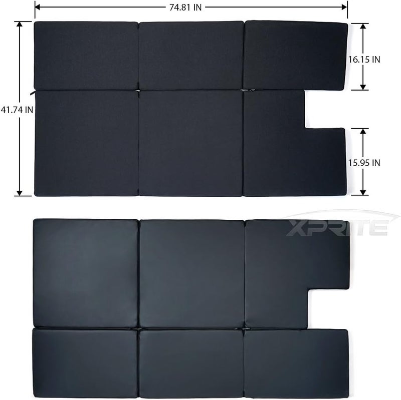 Xprite Black Mattress Sleeping Camping Bed Pad for 2018-2021 Jeep Wrangler JL - Image 3