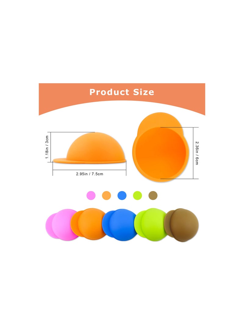 SYOSI Cute Silicone Soda Can Lids, Reusable Can Covers, Can Caps, Can Topper, Can Saver, Can Stopper, Cans Mark, Can Cover or Protector, Fits Standard Soda, Beverage, Beer Cans, Juice(10 Pack) - Image 4