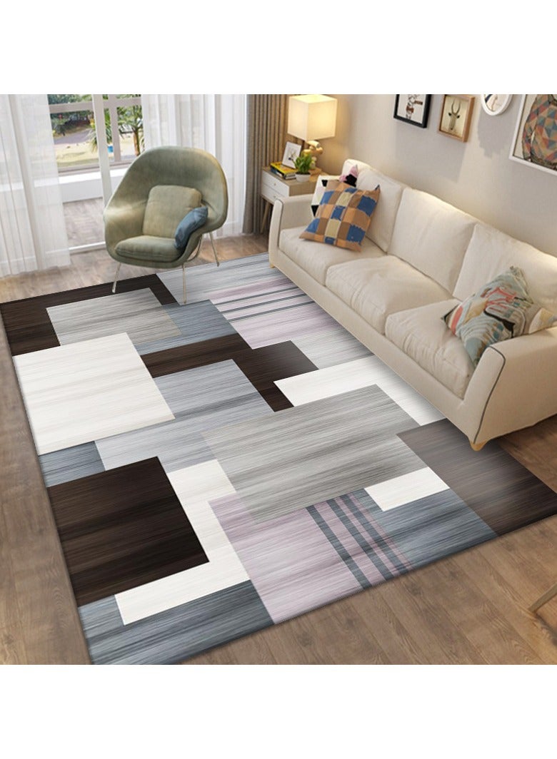 Loquat سجادة بأسلوب مينيماليستي قابلة للغسل في الغسالة من ألياف البوليستر عالية الجودة