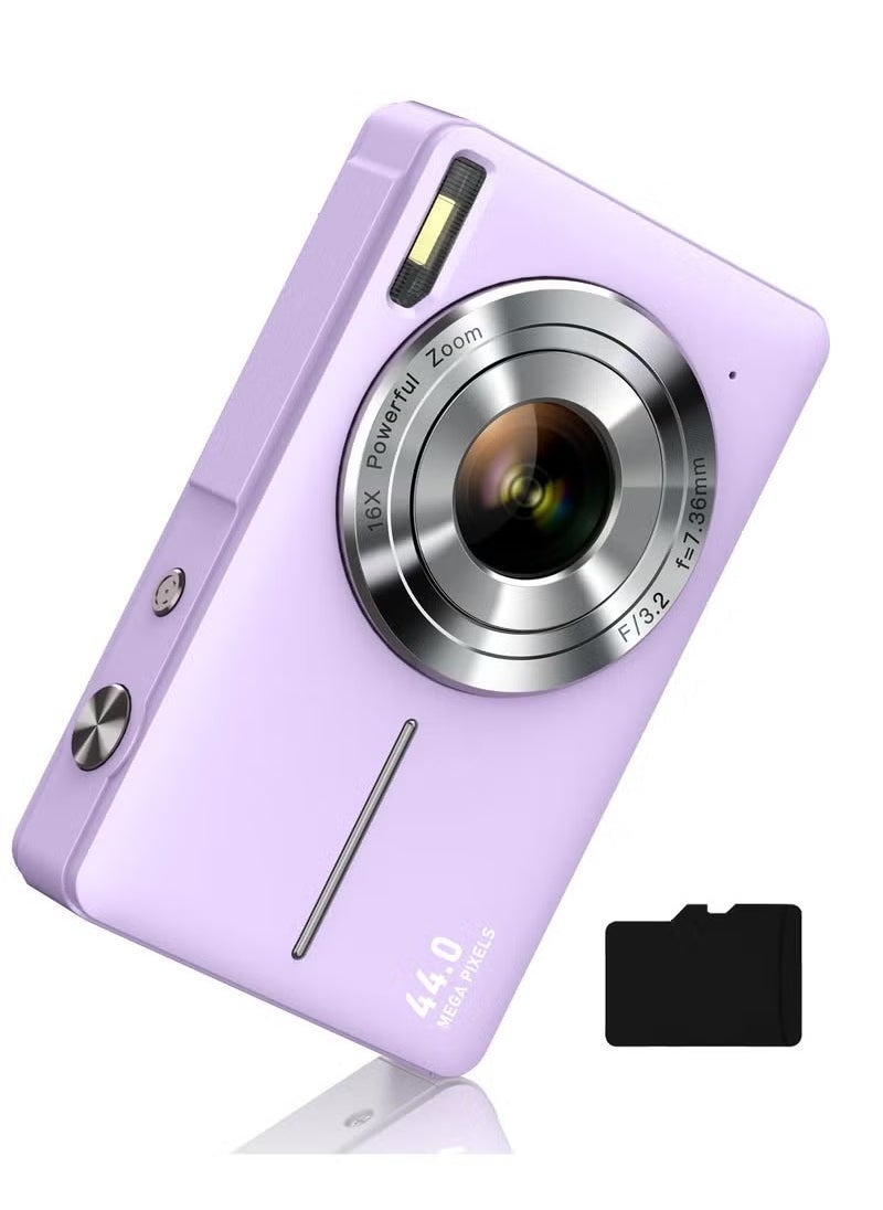 ASIV - Digital Camera, FHD 1080P Kids Camera 44MP Point and Shoot Digital Camera with 32GB SD Card, 16x Zoom, Lanyard, Small Compact Camera for Kids Boys Girls - Image 1