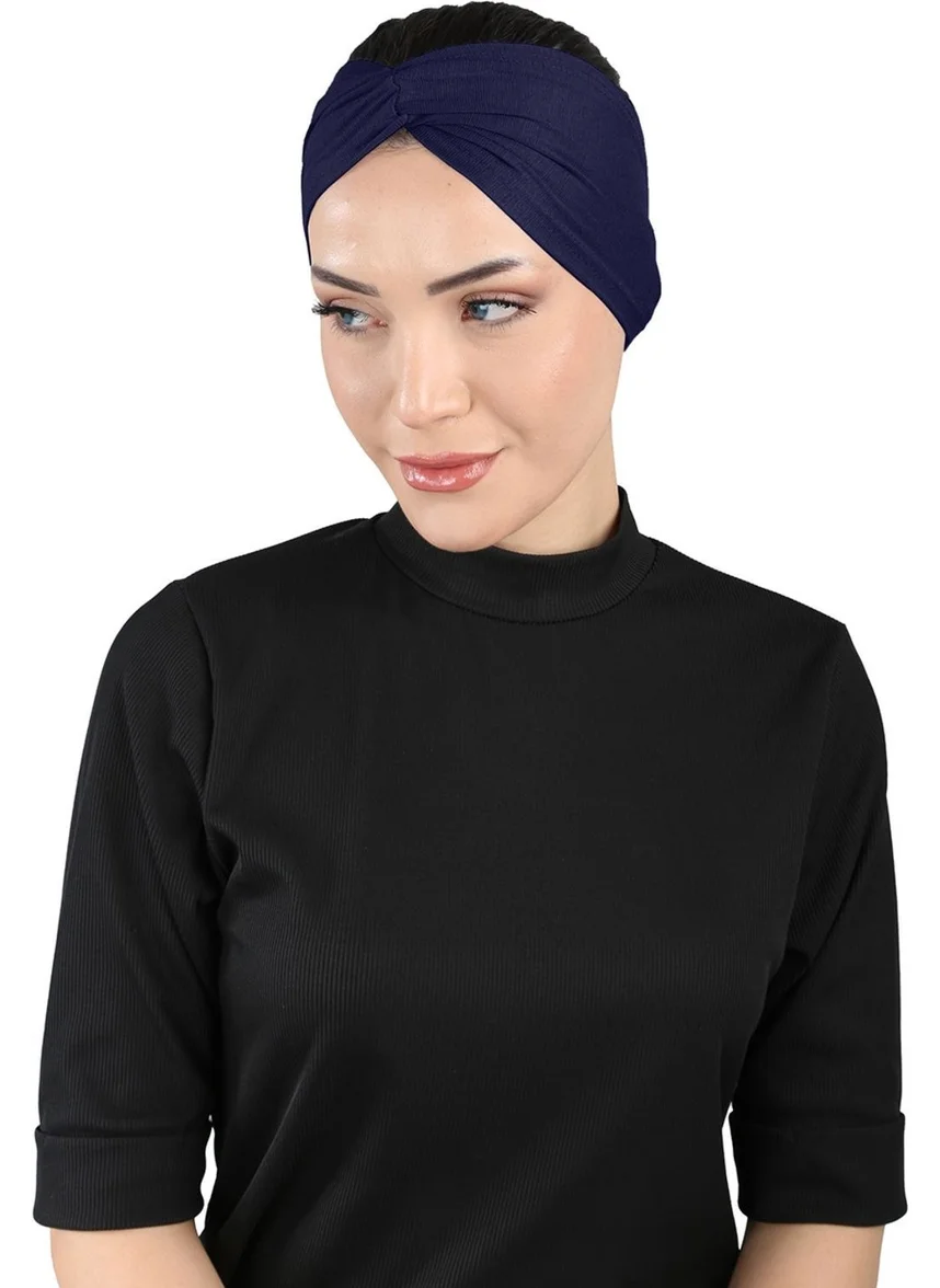 إيكاردين Bandana Cross Bonnet - St 055 Navy Blue