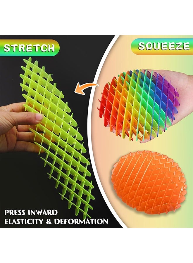 5Pcs Fidget Worm Toy, Large Size Stress Relief Fidget Toys, Sensory Slug Fidget Toy, Resistance Fidget Toys, Anxiety Relief Toys for Kids & Adults, Elastic Mesh Toys 30cm - Image 2