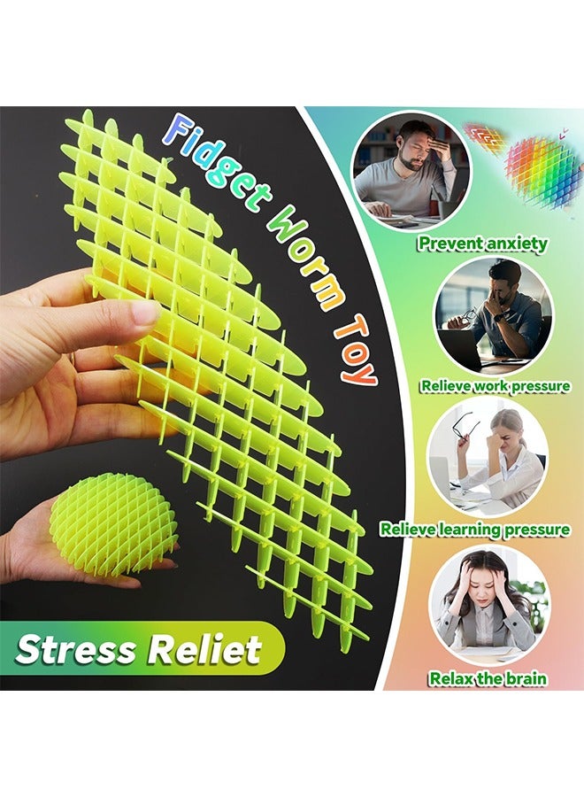 5Pcs Fidget Worm Toy, Large Size Stress Relief Fidget Toys, Sensory Slug Fidget Toy, Resistance Fidget Toys, Anxiety Relief Toys for Kids & Adults, Elastic Mesh Toys 30cm - Image 5