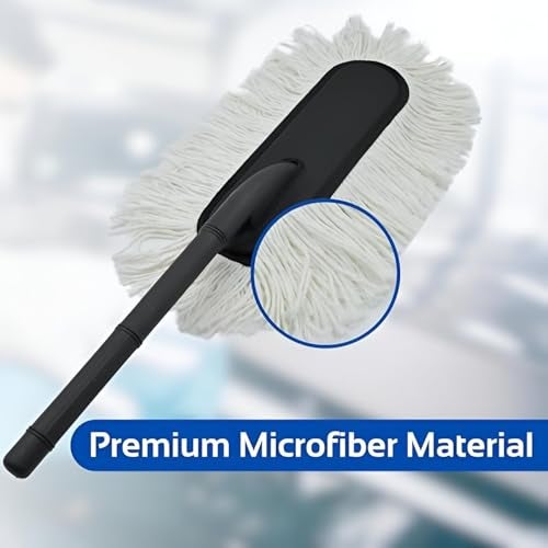 TRUSHALI PRESENT Car Duster Brush with Microfiber Head and Handle, 27 Inch Length - Image 5