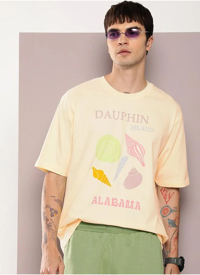 Dillinger Shell Graphic Print Oversized T-Shirt by Styli