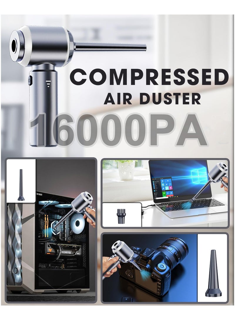 SUITU 16000PA High Power Car Vacuum Cleaner Portable Cordless Mini Vacuum Cleaner 4 in 1 Compressed Air Dust Collector, Blower, Handheld Vacuum Cleaner with Brushless Motor for Car, Home, Office, Camping - Image 2