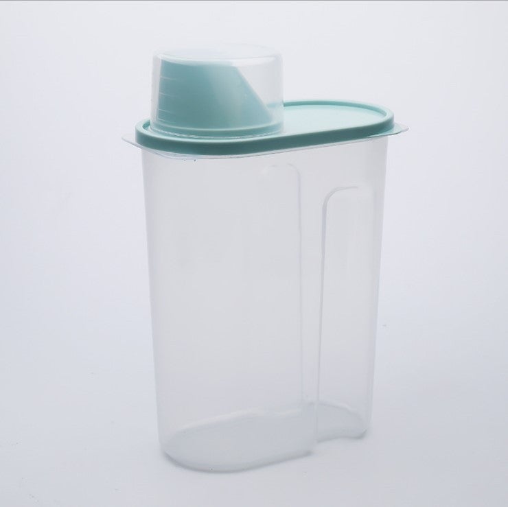 Food Grade Sealed Jar Moisture-proof Grain Spice Snacks Dry Goods Bottle Storage Box Transparent Kitchen Storage Jar 2# Nordic blue large 2.5L 