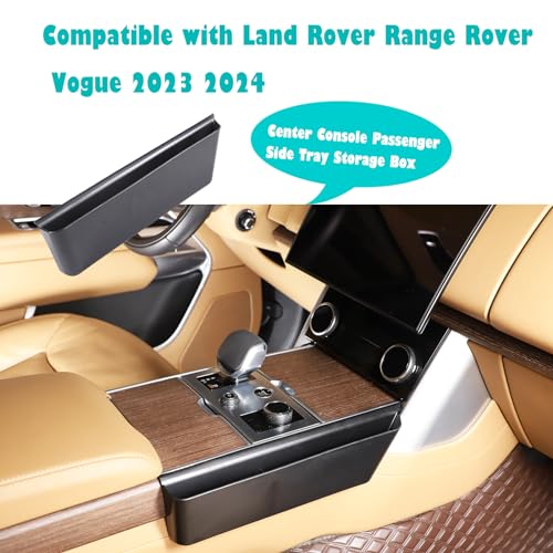 Heutamo Gear Shift Organizer Tray Compatible with Land Rover Range Rover Vogue Accessories 2023 2024,Center Console Shifter Side Tray Storage Box Interior Accessories (Passenger Side) - Image 2