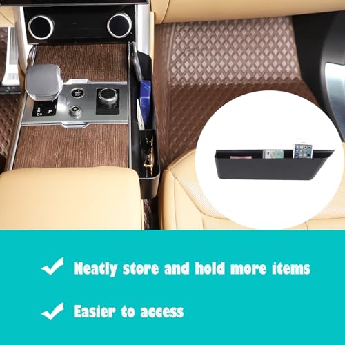Heutamo Gear Shift Organizer Tray Compatible with Land Rover Range Rover Vogue Accessories 2023 2024,Center Console Shifter Side Tray Storage Box Interior Accessories (Passenger Side) - Image 4