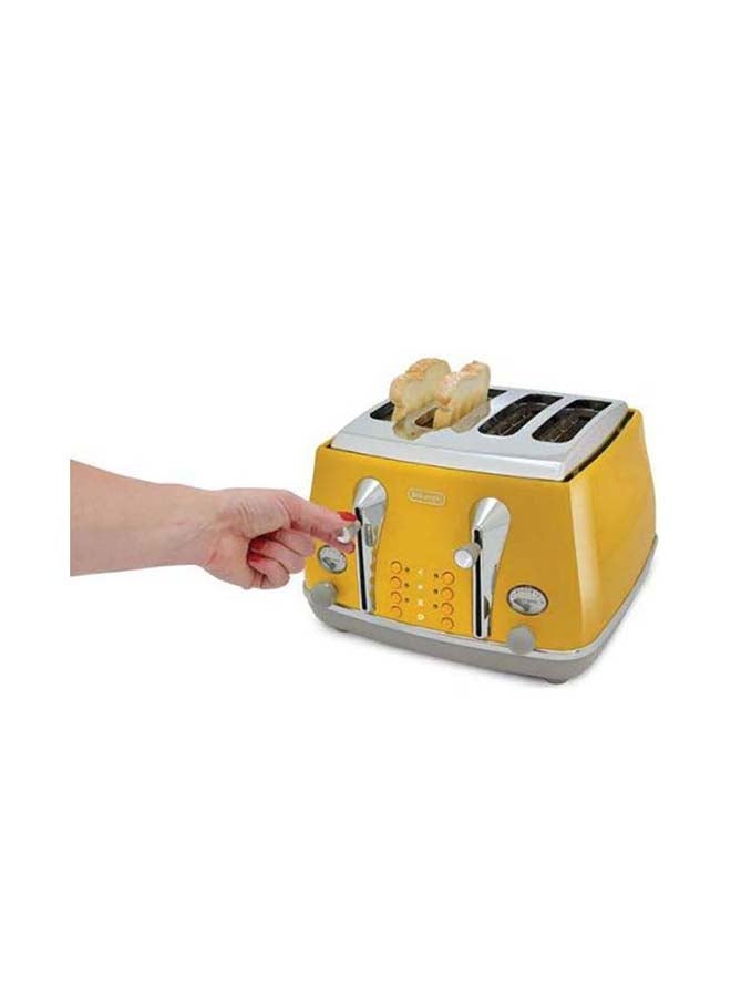 ديلونجي محمصة خبز إيكونا كابيتالز سعة 4 شرائح 4 شرائح 1800 W CTOC4003.Y أصفر - Image 3