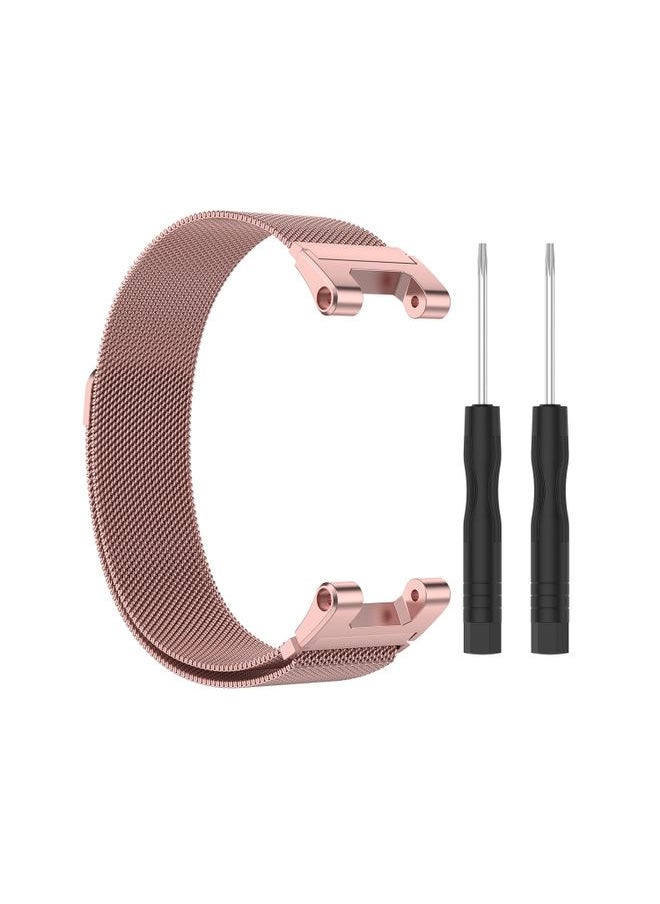 Generic - Replacement Strap For Amazfit T-Rex Pro / Amazfit T-Rex Milanese Magnetic Metal Watch Band Pink - Image 1