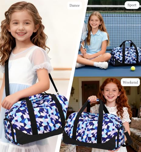 DSIUE Kids Duffle Bag Girls Sports Gym Bag Small Weekender Overnight Bags Carry On Travel Duffel for Women Teen Girls - Image 3