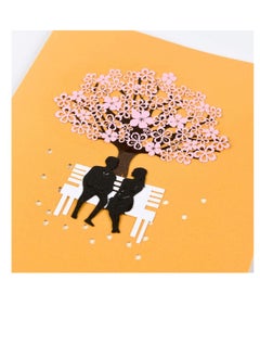 Y&D 3D Card, Pop Up Greeting Card Cherry Blossom Wedding Anniversary Birthday for Lover Wife Husband Girlfriend Mother Bride and Groom  - Image 2