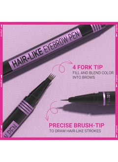 iMethod Eyebrow Pen - Eyebrow Pencil Magic 2-In-1 Eye Brow Pencils For Women With 4-Fork-Tip And Precise Brush-Tip Create Natural Hair-Like Brows, Last All Day, Microblading Eyebrow Pen, Black  - Image 2