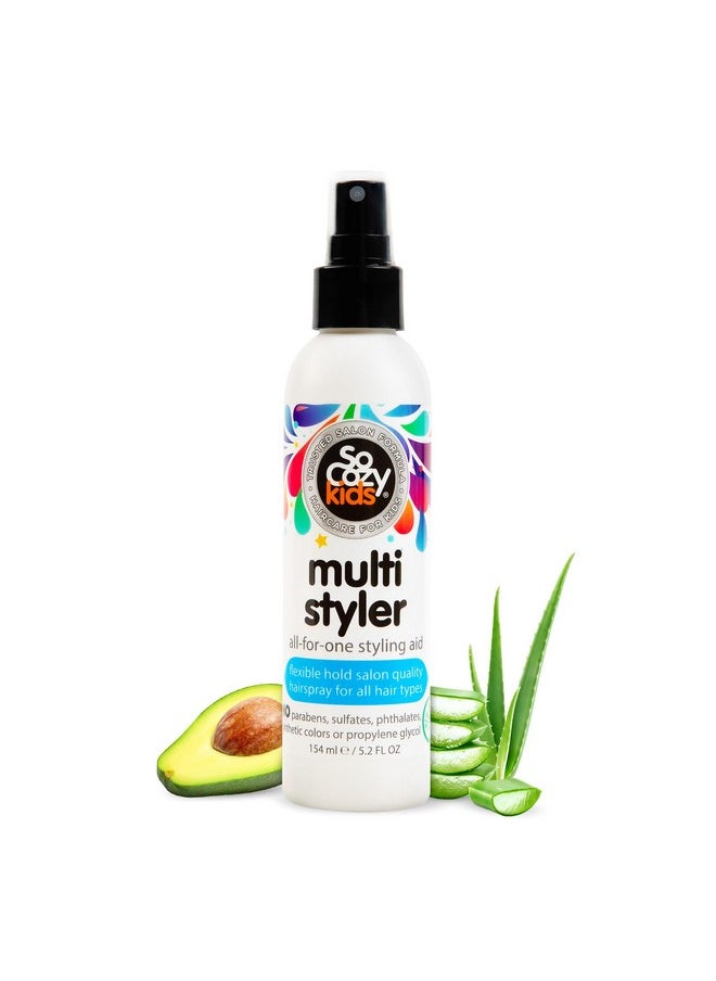 SO COZY SoCozy Multi Styler, Styling Hair Spray for Kids, Safe for Everyday Use (5.2 Fl Oz) Holds Like a Light Gel, Gentle Formula with Quinoa, Vitamin B5 & Aloe, No Parabens, Sulfates or Synthetic Colors  - Image 1