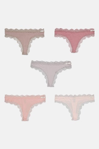 Women 5 Pieces Laced Pull On Thong Panties, Pink - pzsku/ZA7BAE34C516A9D4CD177Z/45/1746201233/b8b0bf5a-f561-46c7-b0d9-63de1645924e