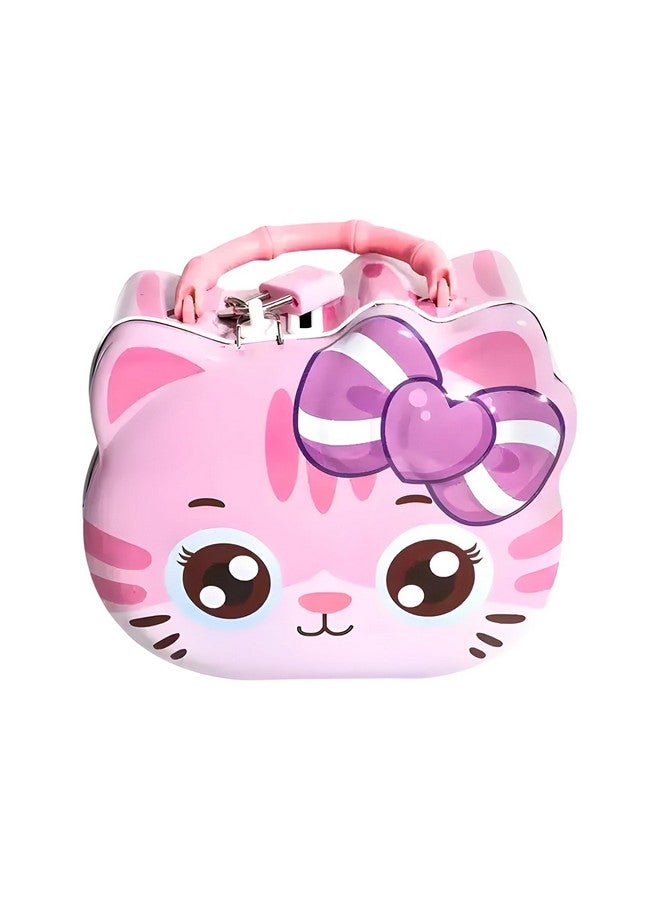 ويش كي حصالة نقود لطيفة على شكل قطة من ويشكي للأطفال، حاوية لحفظ النقود مزودة بقفل ومفاتيح، صندوق تخزين لجمع العملات المعدنية بمقبض، حصالة نقود للأولاد والبنات، من عمر 3 سنوات فما فوق (عبوة من قطعة واحدة، متنوعة) - Image 1