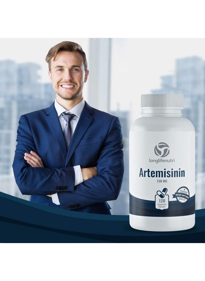 LongLifeNutri - Artemisinin 150Mg 120 Vegetarian Capsules ; Made In Usa ; 4 Months Supply ; Pure Sweet Wormwood Extract 150 Mg Super Complex Powder Pill - Image 1