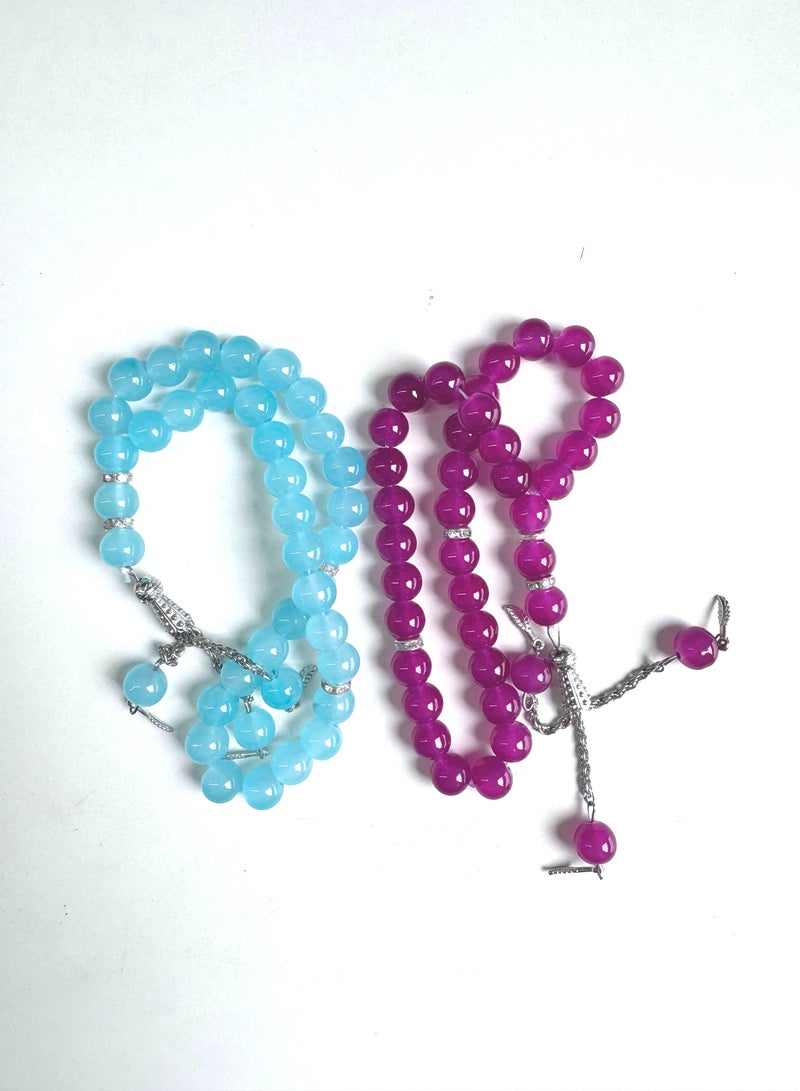 general 2 Pack/33 Glass Prayer Beads /Tasbih/10mm - Image 4