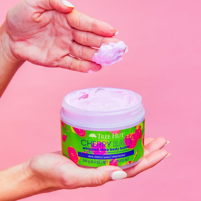 Tree Hut Cherry Rave Whipped Shea Body Butter, Long-lasting Hydration Leaves Skin Feeling Soft & Moisturized, Lightweight, Nourishing Essential Body Care, 8.4 fl oz - Image 3