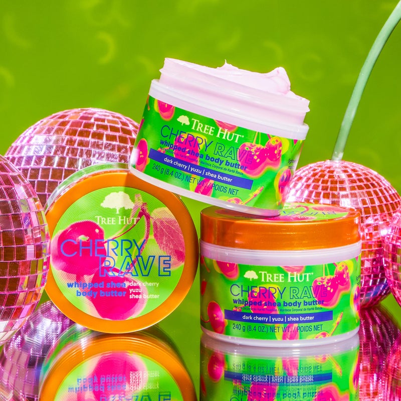 Tree Hut Cherry Rave Whipped Shea Body Butter, Long-lasting Hydration Leaves Skin Feeling Soft & Moisturized, Lightweight, Nourishing Essential Body Care, 8.4 fl oz - Image 2