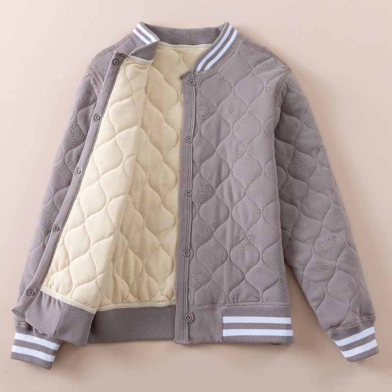 Children'S Silk Cotton-Padded Coat Inner Cotton-Padded Coat For Boys And Girls School Uniform Middle And Big Children'S Winter Thickened Cotton-Padded Coat Cotton-Padded Jacket Aaa - Image 1