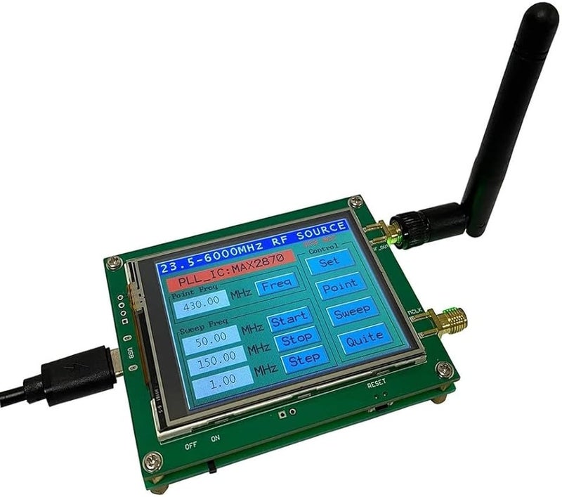MAX2870 RF Signal Generator Module 23 5MHz To 6000MHz With 2 8 Inch Touch LCD Display - Image 1