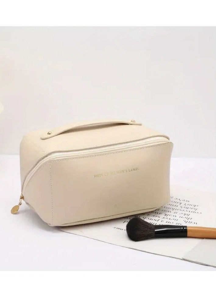 Rozino Waterproof PU Cosmetic Bag with Large Capacity - Portable Travel Makeup Organizer with Cloud Pillow Design - Unscented and Durable Beauty Storage Pouch  - Image 2