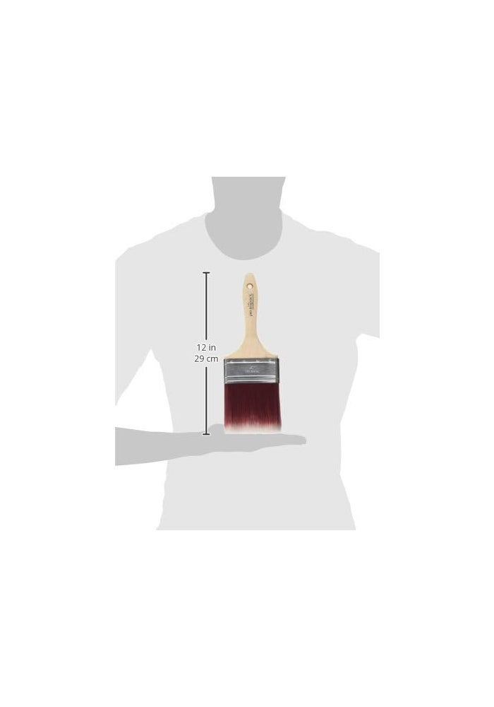 Linzer 4" Pro Impact Dyed Poly Blend Varnish & Wall Brush - Image 3