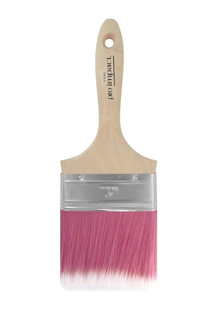 Linzer 4" Pro Impact Dyed Poly Blend Varnish & Wall Brush - Image 1