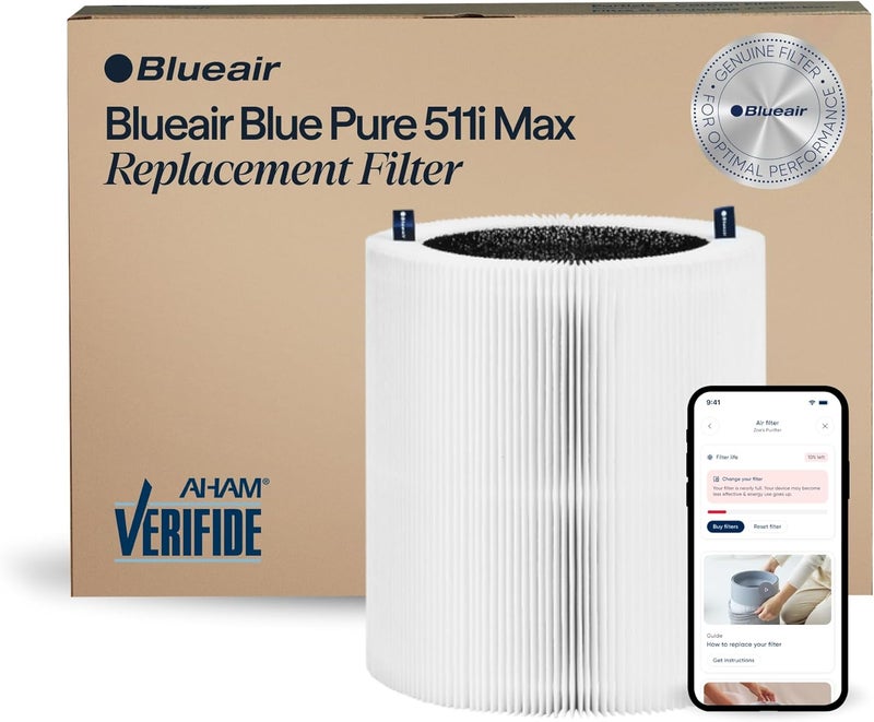 بلو إير مرشح استبدال أصلي من Blueair Blue Pure 511i Max، يناسب جهاز تنقية الهواء Blue Pure 511i Max - Image 1