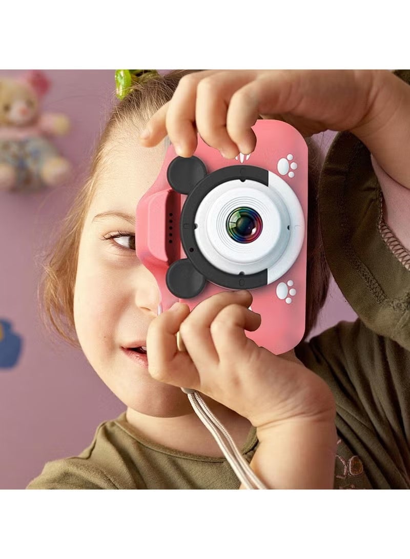 ELTRAZONE OKC01 Kids Digital Camera with 2.0 Inch LCD Screen, 400mAh Rechargeable Battery, Easy-to-Use Child Camera for Photos & Videos, Lightweight Design, Pink - Image 3