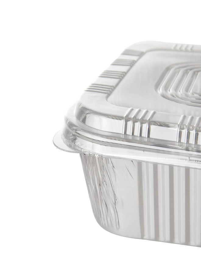 Waytiffer 20-Pack Disposable Aluminum Foil Tins - Heavy Duty Square Cake & Baking Pans with Plastic Dome Lids - Image 5