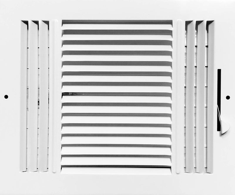 HBW 10x 8 Duct Opening Size 3Way Stamped Face Steel Ceilingsidewall Air Supply Register Vent Cover Actual Outside Dimension 1175 X 975