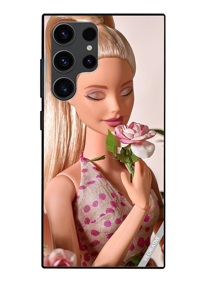 VR CREATIVE غطاء واقي لهاتف سامسونج جالاكسي S24 ألترا بتصميم باربي الوردي متعدد الألوان - Image 1