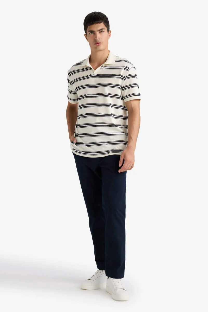 ديفاكتو Pique Short Sleeve Polo Shirt