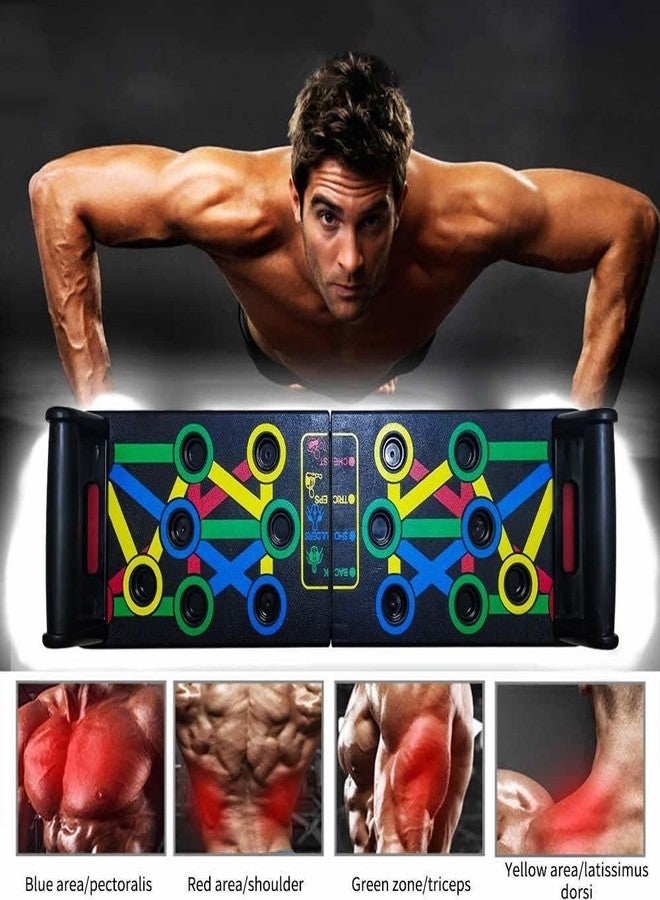 Owlix NSPA80_Foldable Push Up Board Body Exercise Home Gym Training Body Fitness Multi-Training Bar (Black) - Image 3
