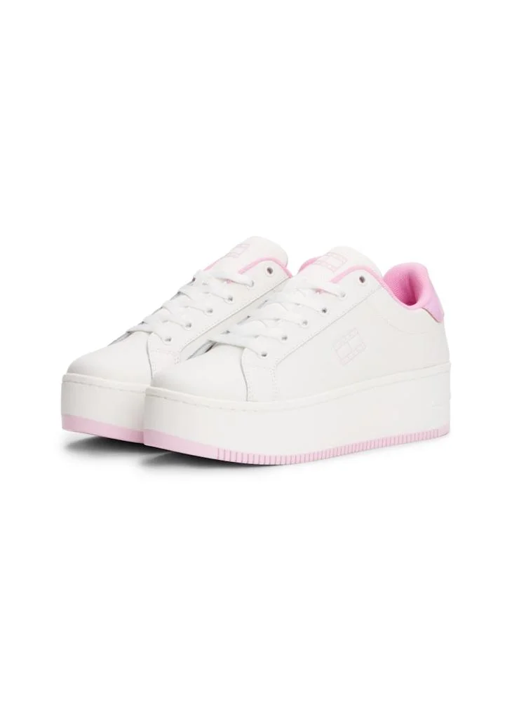 TOMMY JEANS Flatform Patent Lace Ups Sneakers