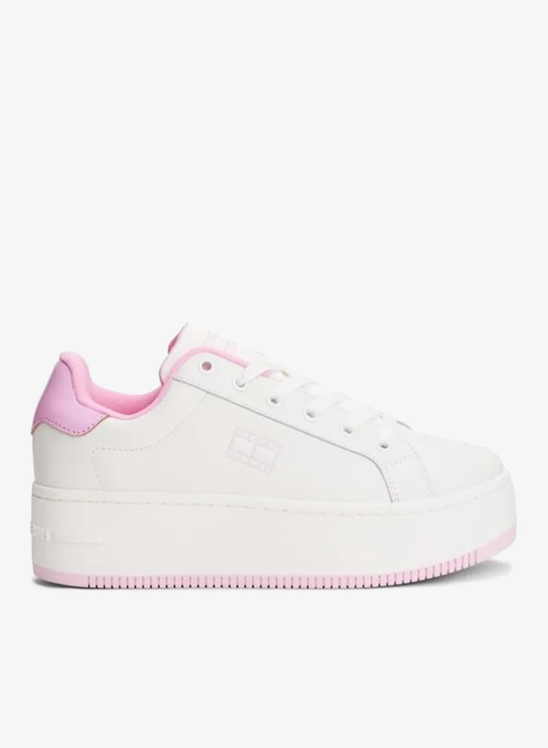 Flatform Patent Lace Ups Sneakers