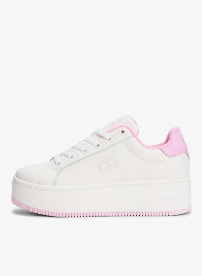 TOMMY JEANS  Flatform Patent Lace Ups Sneakers for Women | Best Price UAE
