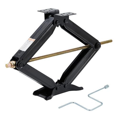 GarveeTech Camper Trailer Stabilizer Leveling Scissor JacksCar Scissor Lift Jack 4 in24 in Height Adjustable 7500 LBS Heavy Duty RV Scissor Jack with Crank Handle for Travel Trailer Camper - Image 1