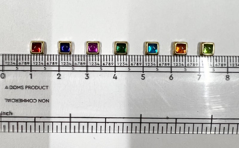 Unikart Colour Glass Kundan Beads Stone Square 4X4Mm For Jewellery Making, Art & Craft Set Of 700 Pieces With Free Fabric Glue & Storage Box, Multicolour - Image 4